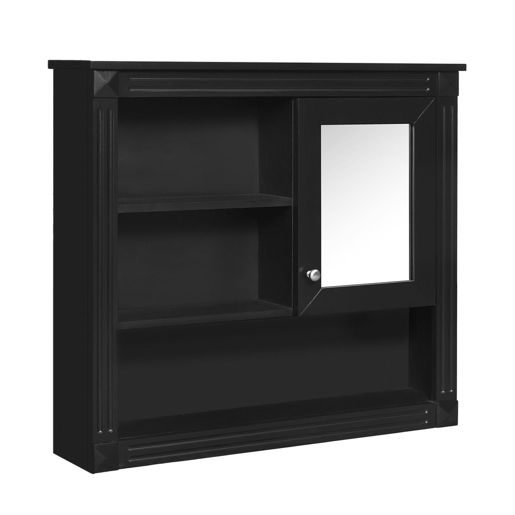 Wall-Mounted Bathroom Cabinet with Mirror and Adjustable Shelves