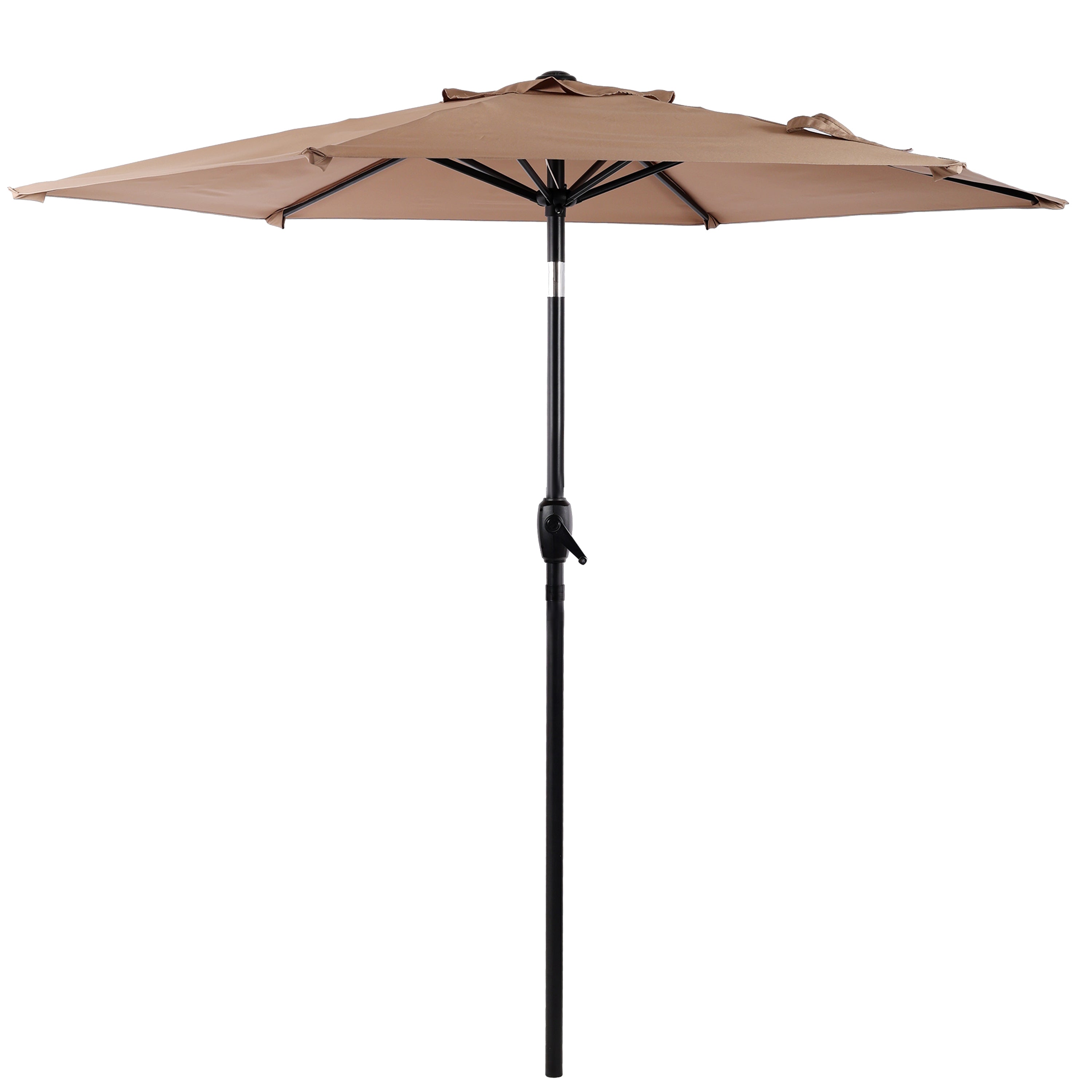 7.5 Ft Patio Umbrella with Push Button Tilt and Crank Mechanism