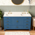 60" Solid Wood Bathroom Vanity with Double Sinks