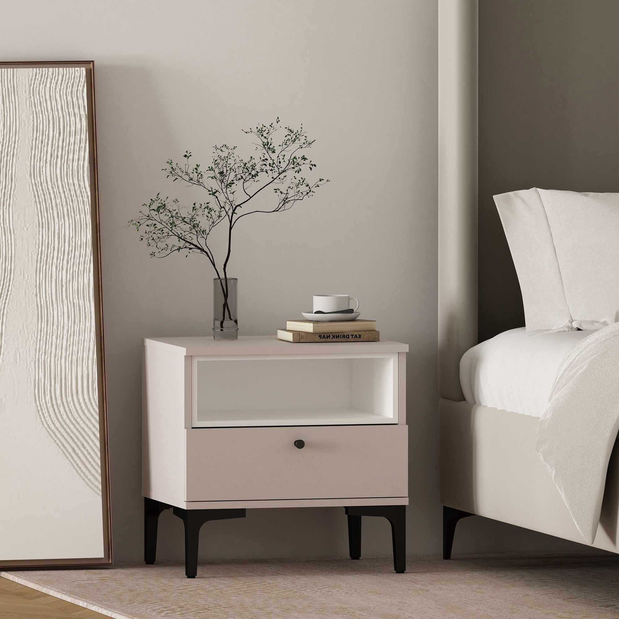 Amara - Nightstand With 1 Drawer