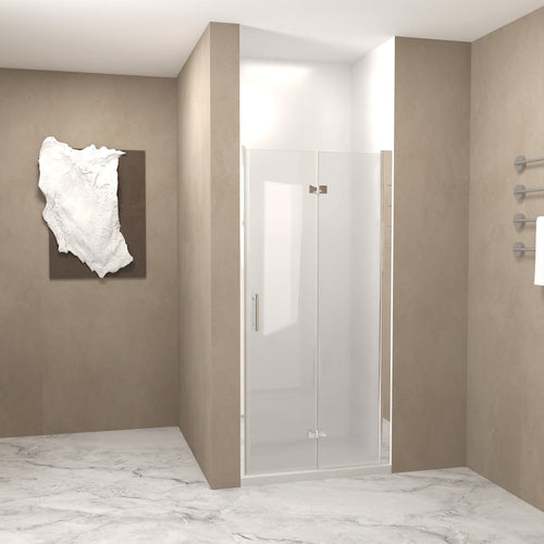 29-28" x 72" Bifold Shower Door, 1/4" (6mm) Tempered Glass