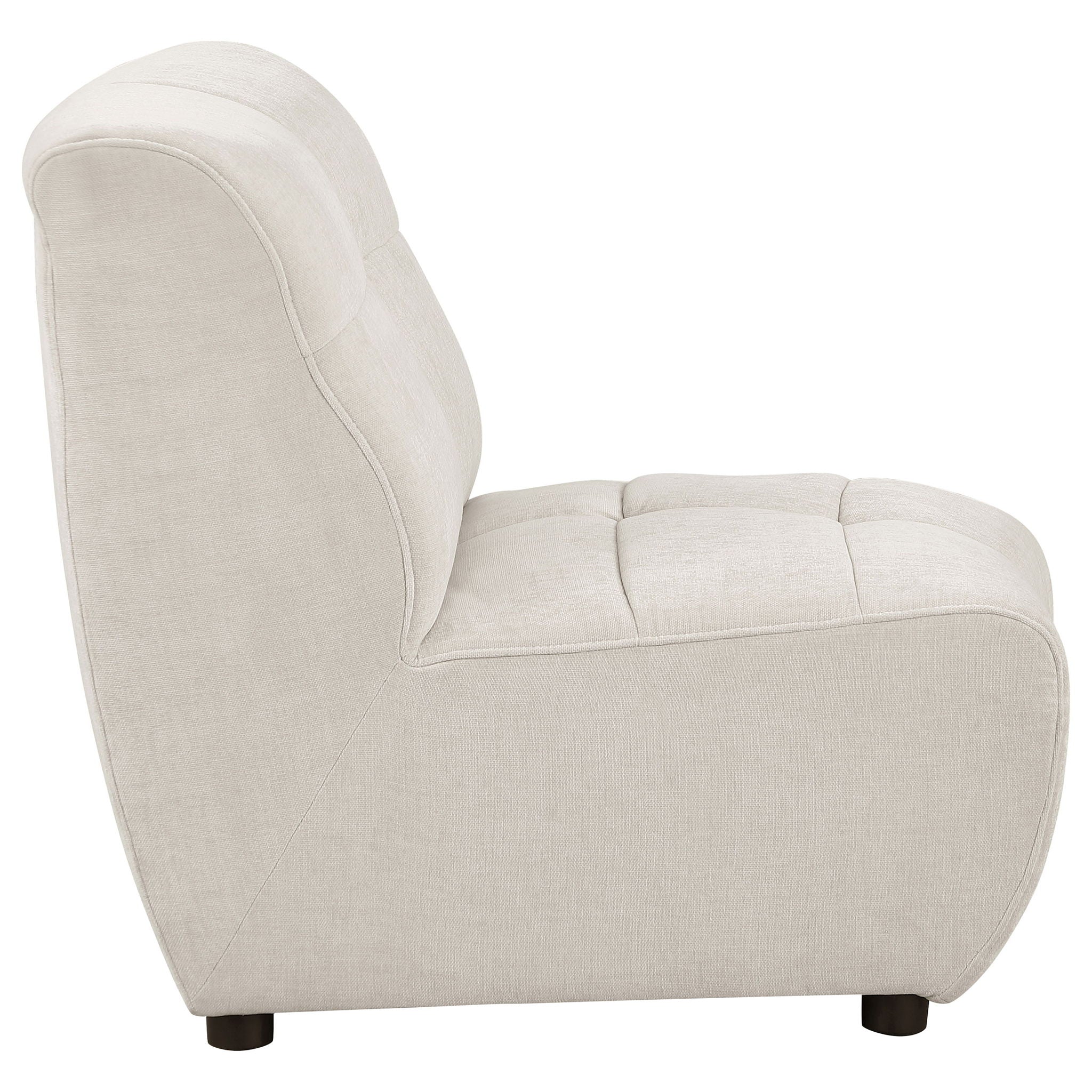 Oliver - 5 Piece Upholstered Sectional Sofa With Curved Silhouette - Ivory