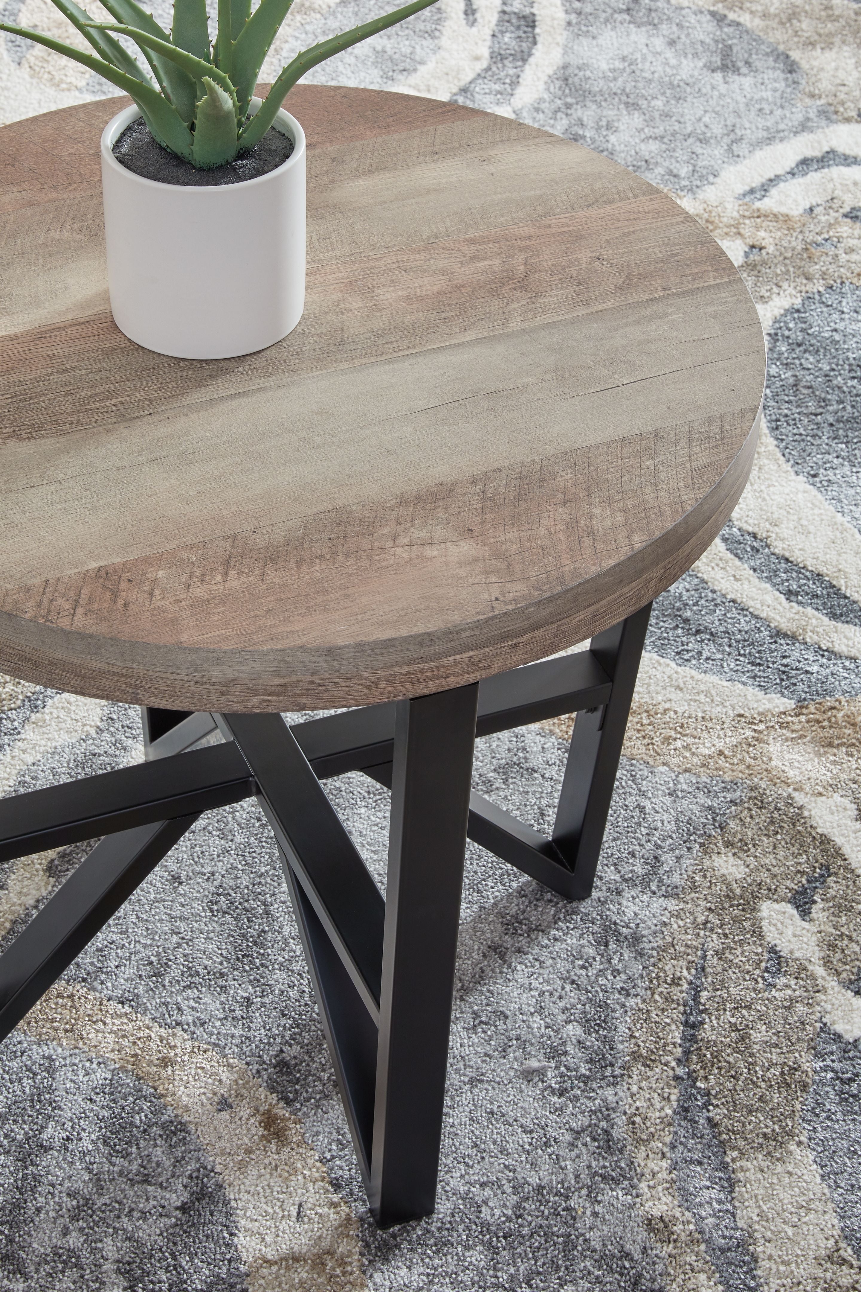 Deanlee - Occasional Table Set (Set of 3) - Grayish Brown / Black