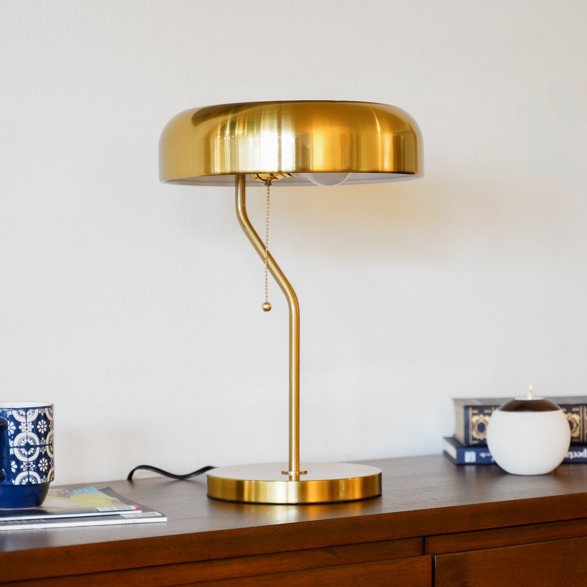 Bedside Nightstand Table Lamp - Gold