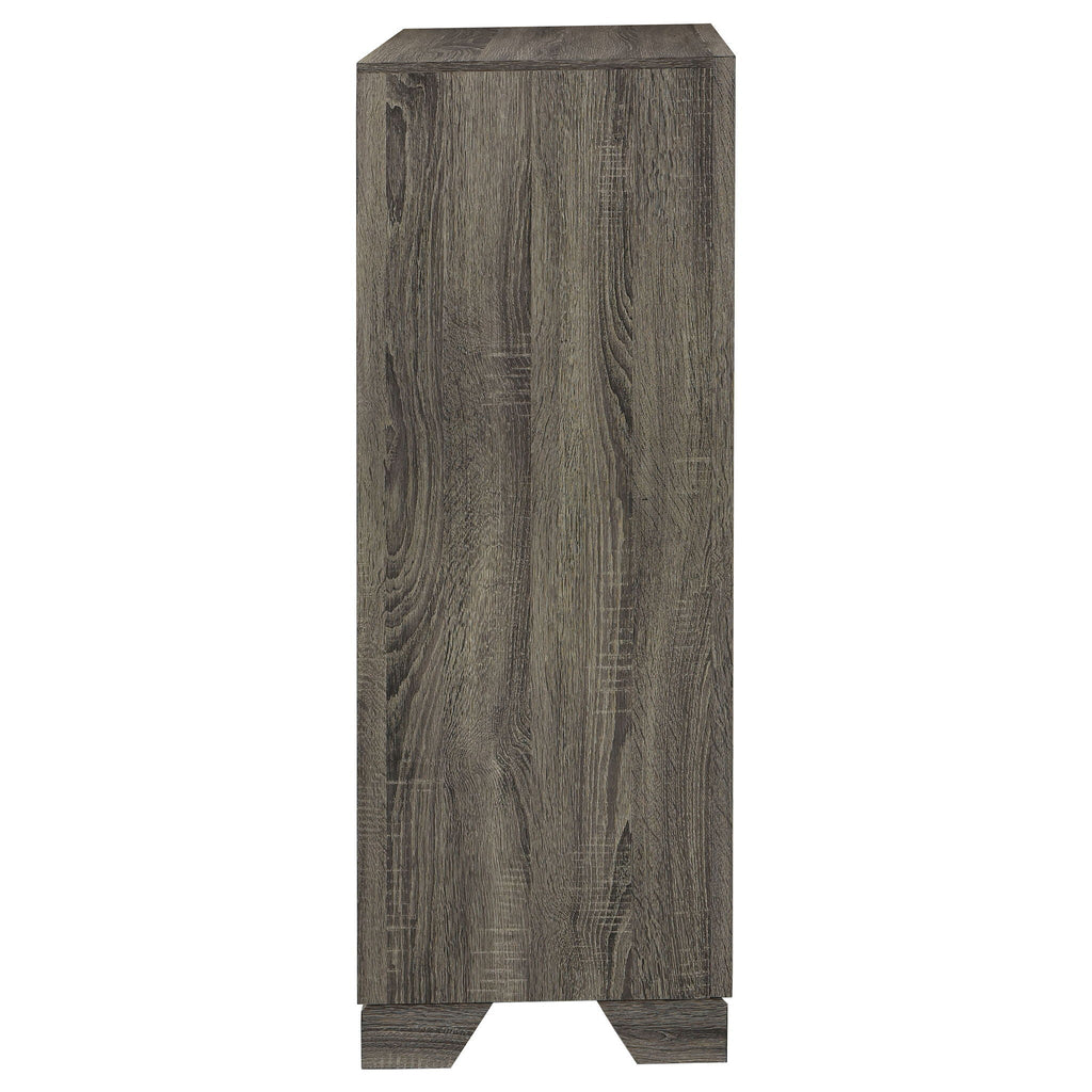 Funston - 4 Drawer Chest Of Drawers With Bar Handles - Brown Oak