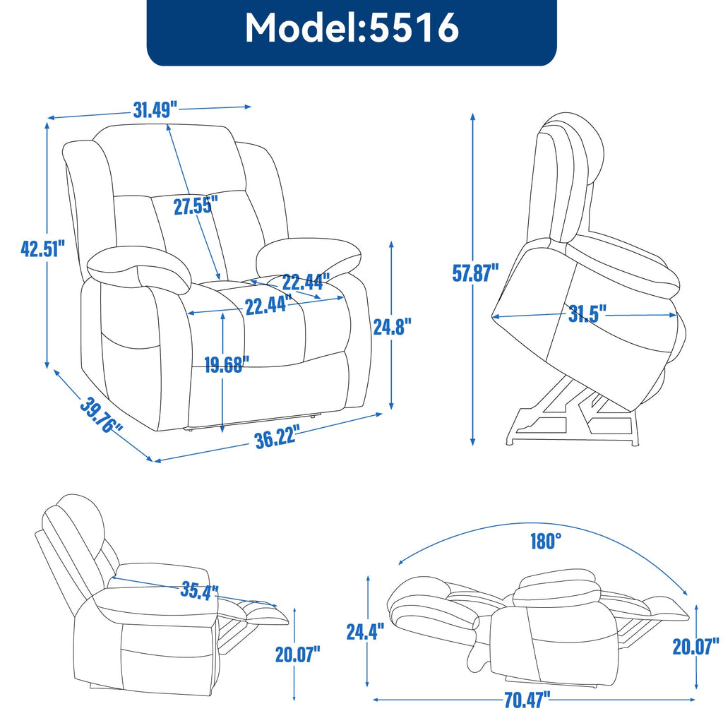 Dual Motor Electric Recliner Chair