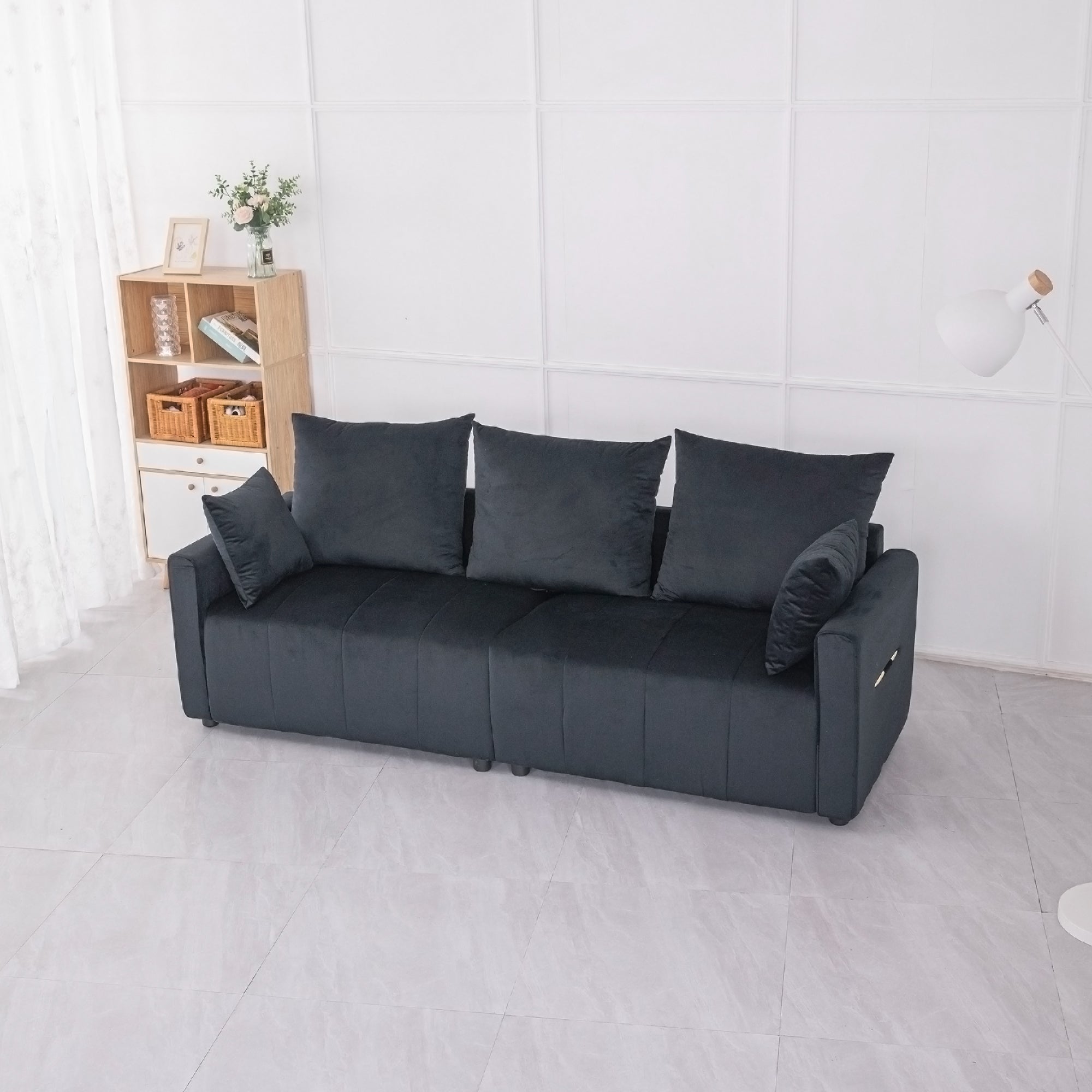 Velvet Modern 2-Seater Sofa