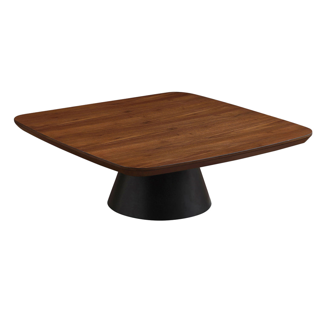 Duncan - 2 Piece Coffee Table Set With Sculpted Bases - Walnut