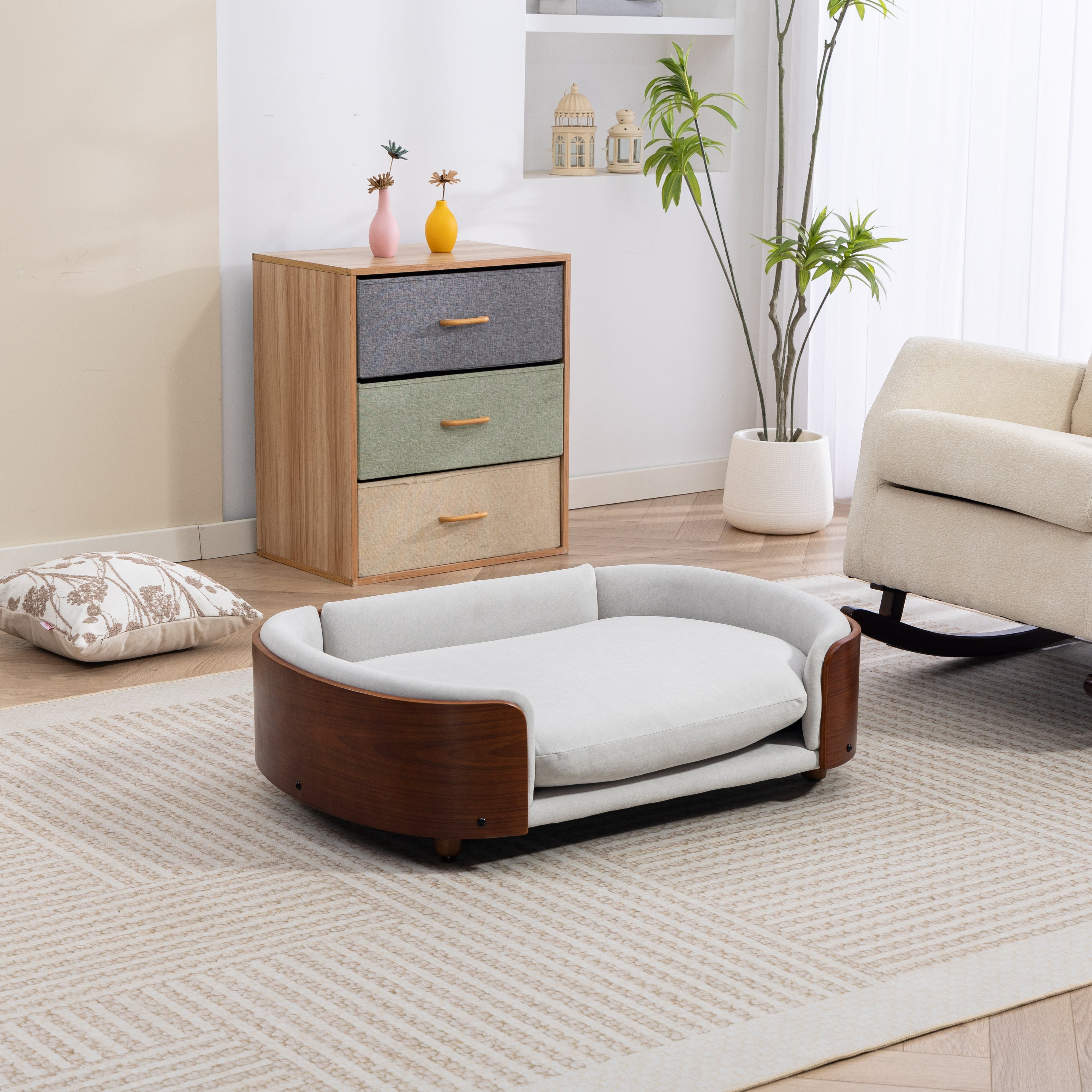 Scandinavian Style Elevated Dog Bed Pet Sofa