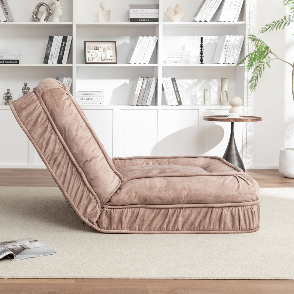 Upholstered Human Dog Bed And Pets, Bean Bag Floor Sofa With Massage Pillow, 5 Adjustable Positions & 2 Soft Pillows