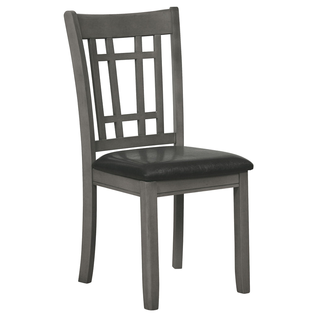 Ingall - 5 Piece Set With Storage Table And Upholstered Chairs - Medium Gray