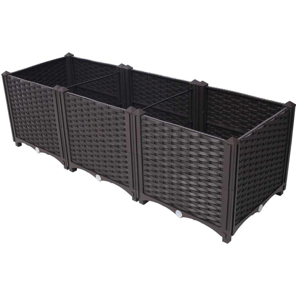 Deep Raised Garden Bed Plastic Planter Boxes