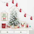 3FT Flocked Tabletop Christmas Tree with Pine Cones