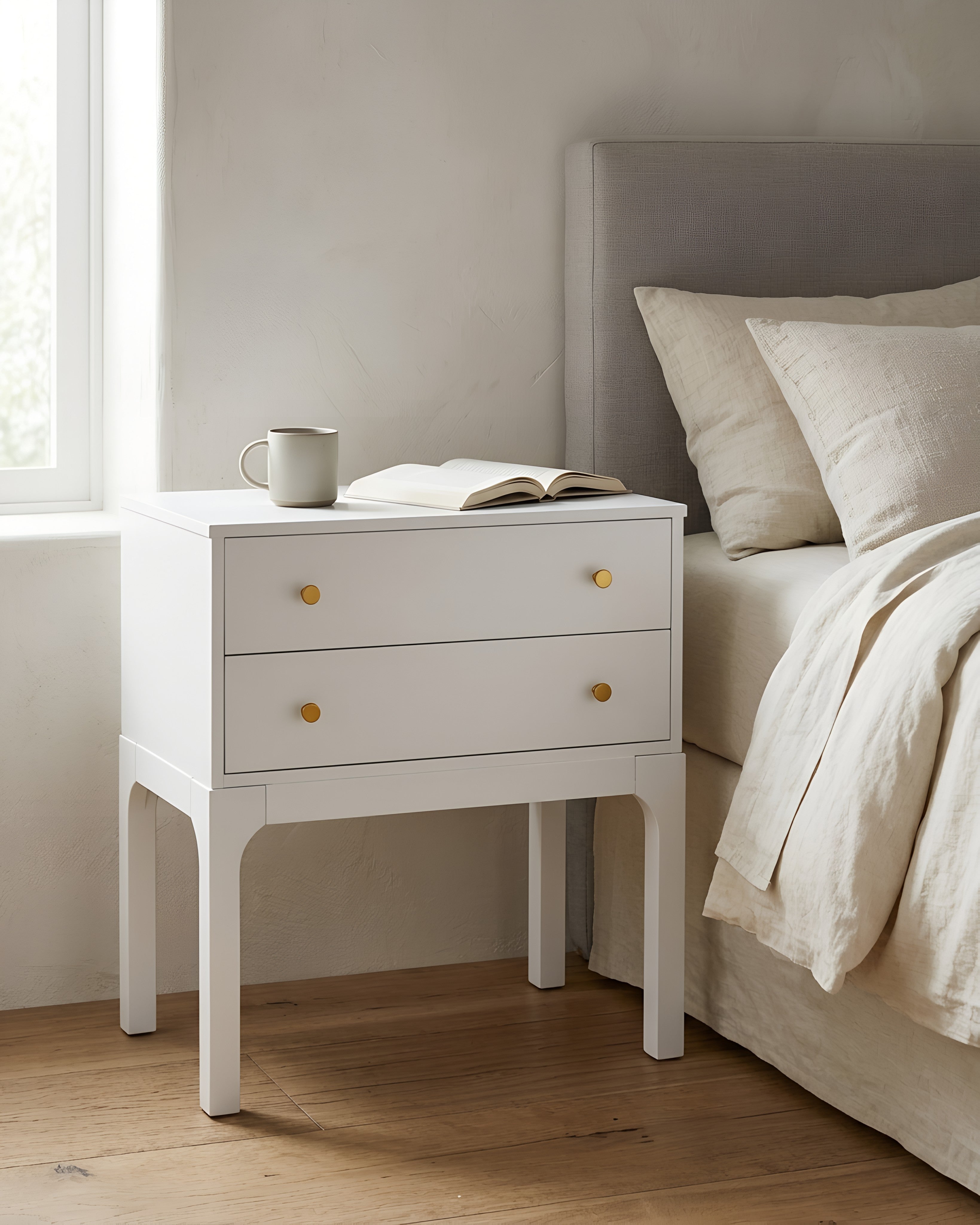 Alonso 2-Drawer Modern Nightstand