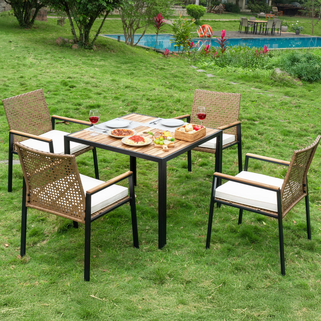 All Weather 5-Piece Patio Dining Table Set