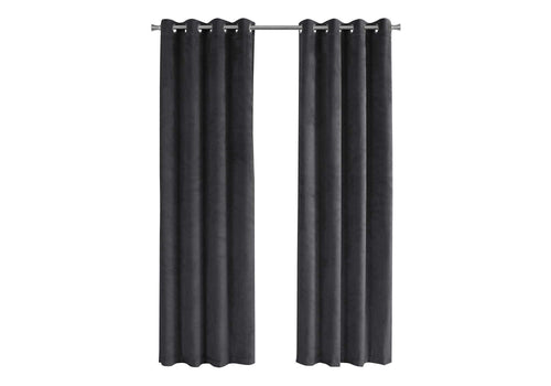 2 Pieces Set Room Darkening Curtain Panels with Grommet - Contemporary Style