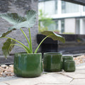 Handmade Solid Glazed Ceramic Planter Set of 4