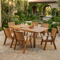 7 Pieces Acacia Wood Outdoor Dining Set