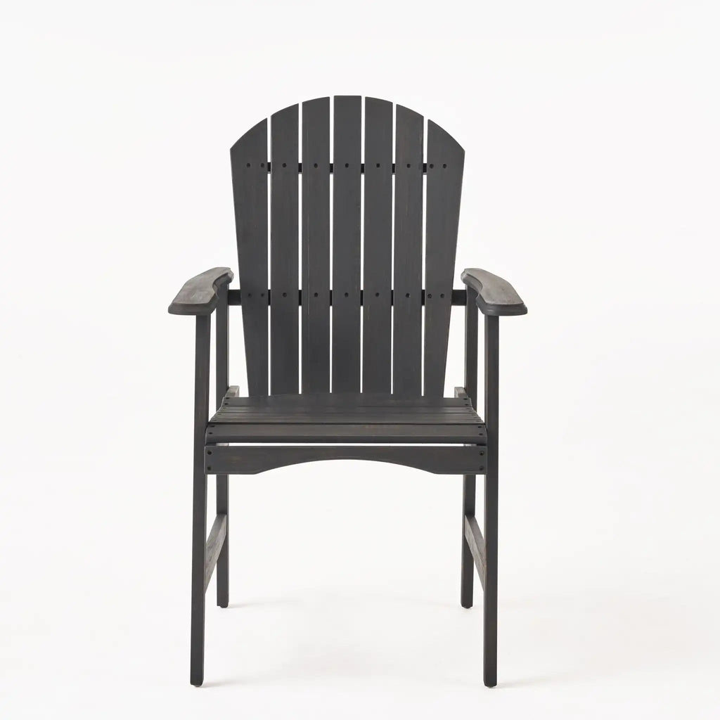Outdoor Weather Resistant Acacia Wood Adirondack Dining Chairs (Set of 2)