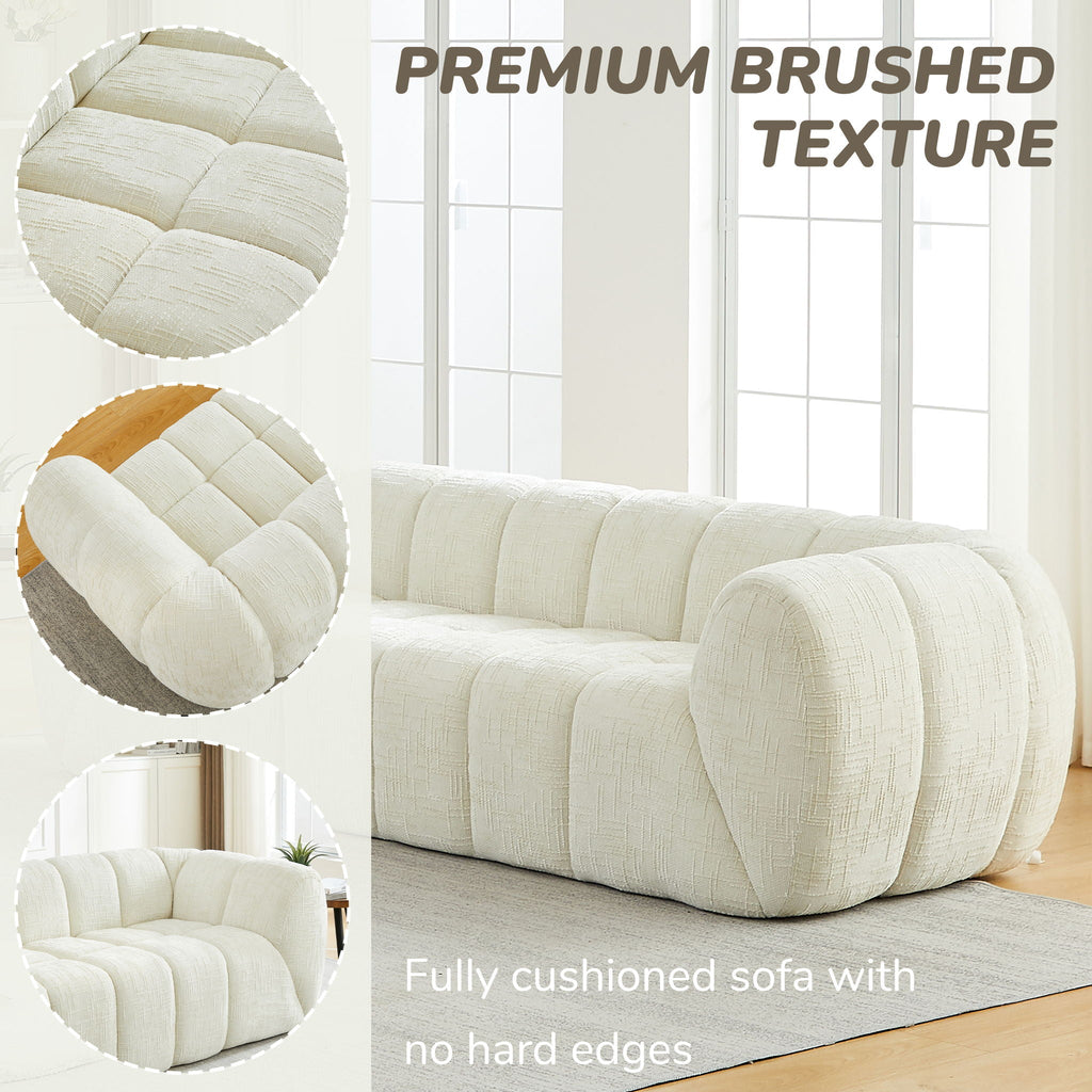 Modern Sofa With Piano Key Backrest