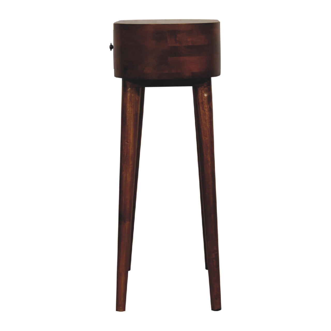 Solid Wood Mini Albion Chestnut Console, 1-Drawer, Nordic Legs