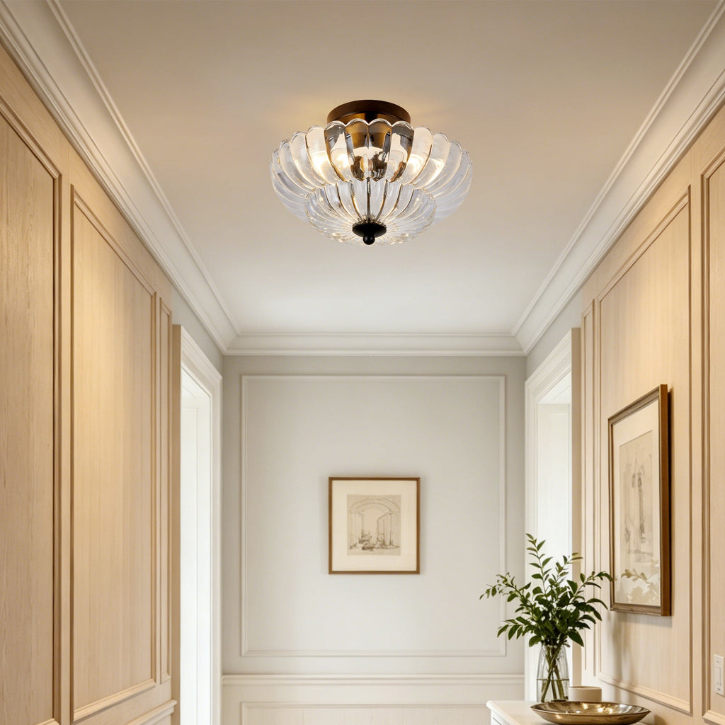 Smoky Semi Flush Mount Ceiling Light