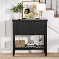 31.5" Entryway Console Table with Sliding Drawer Doors