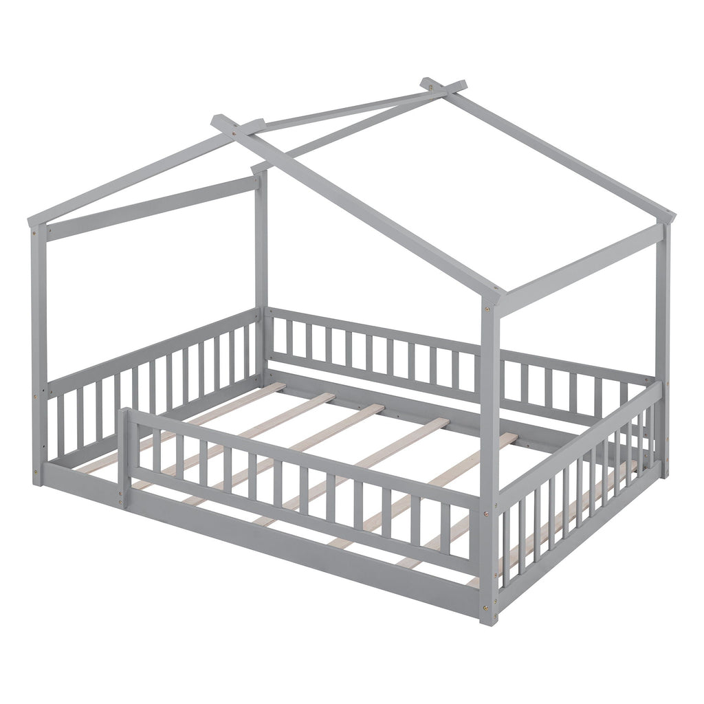 Bed House Bed Frame With Fence