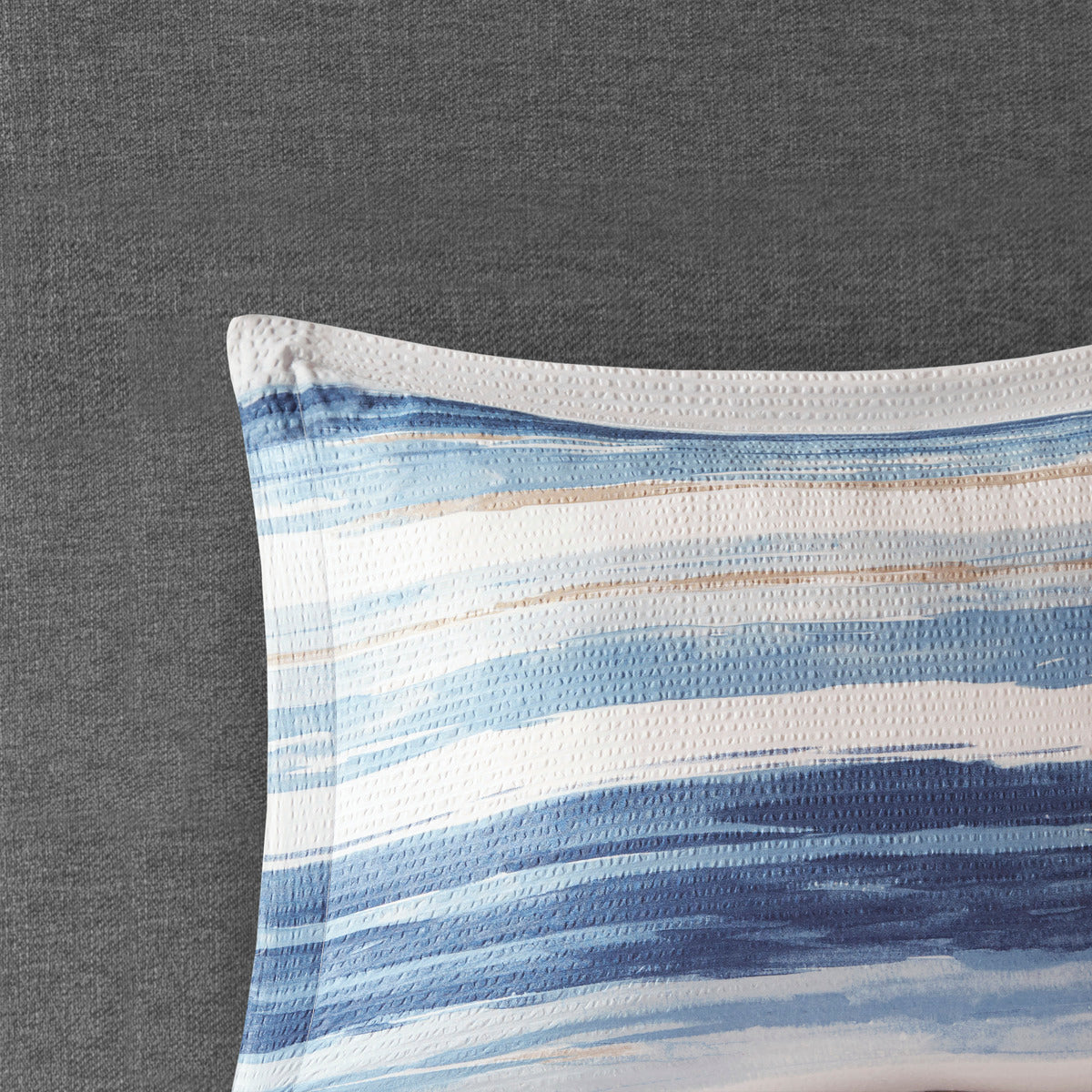8 Piece Printed Seersucker Comforter and Quilt Set Collection
