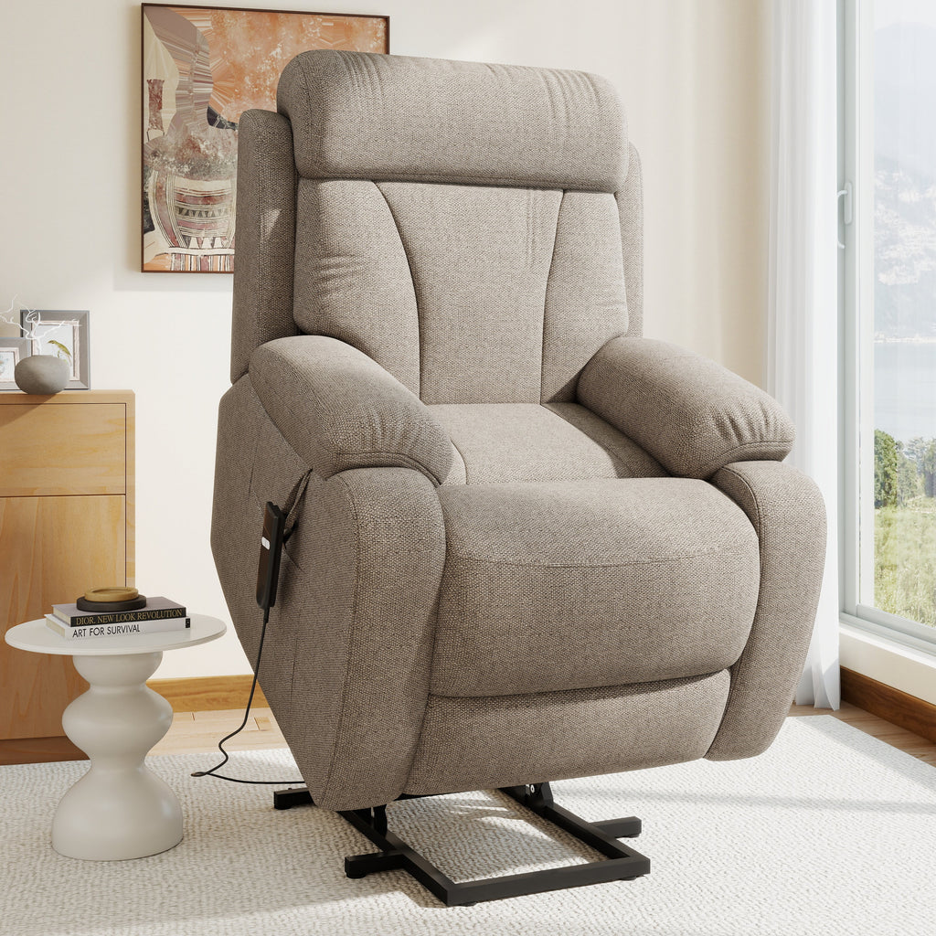 Power Lift Recliner for Elderly - Adjustable Velvet Chair