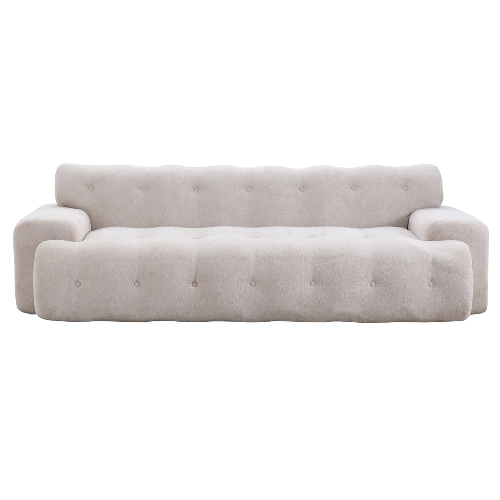 88 in. Cloud 3 Seater Chenille Sofa with Button Tufted Upholstered Couch