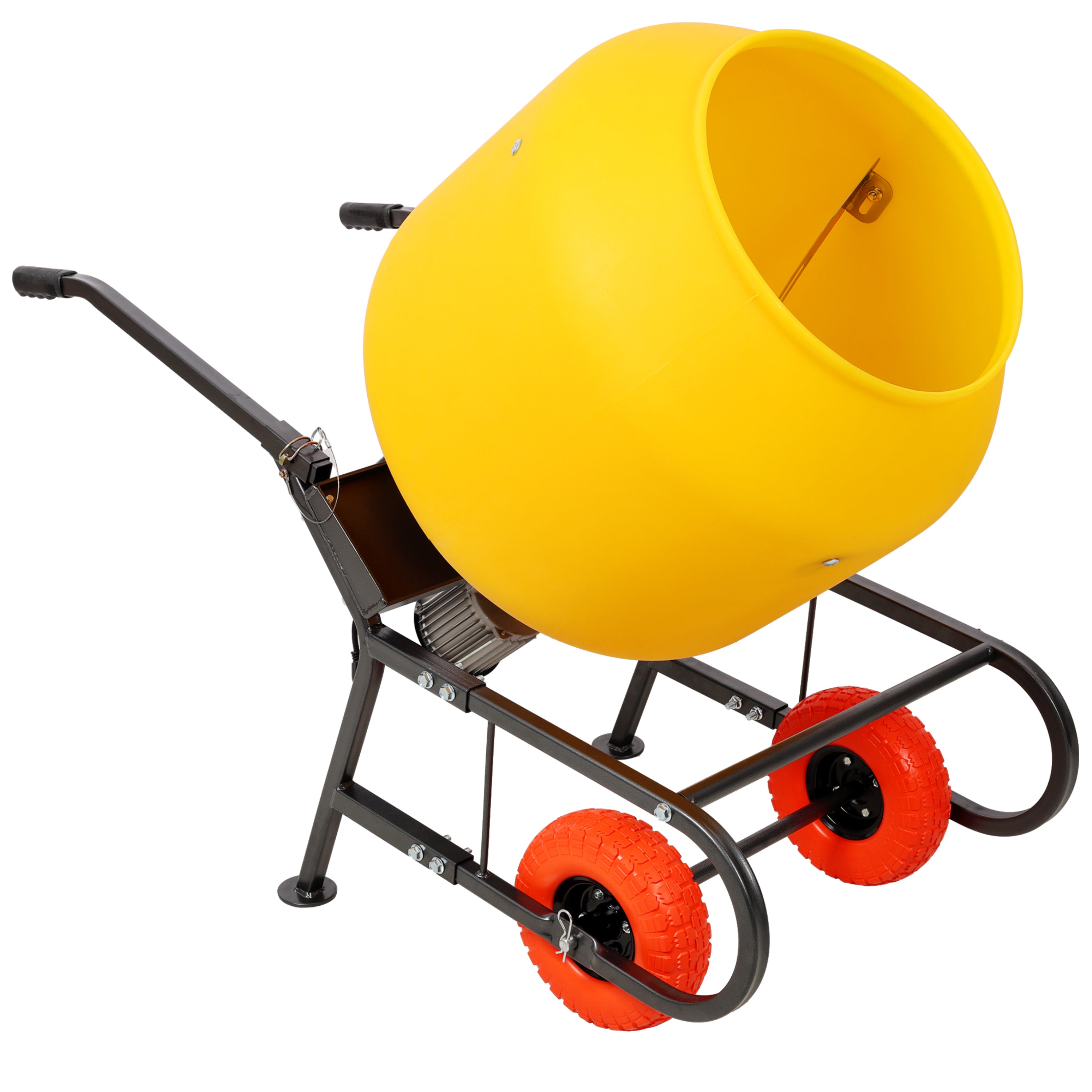 6 CUFT/170L Portable Electric Poly Drum Concrete Mixer