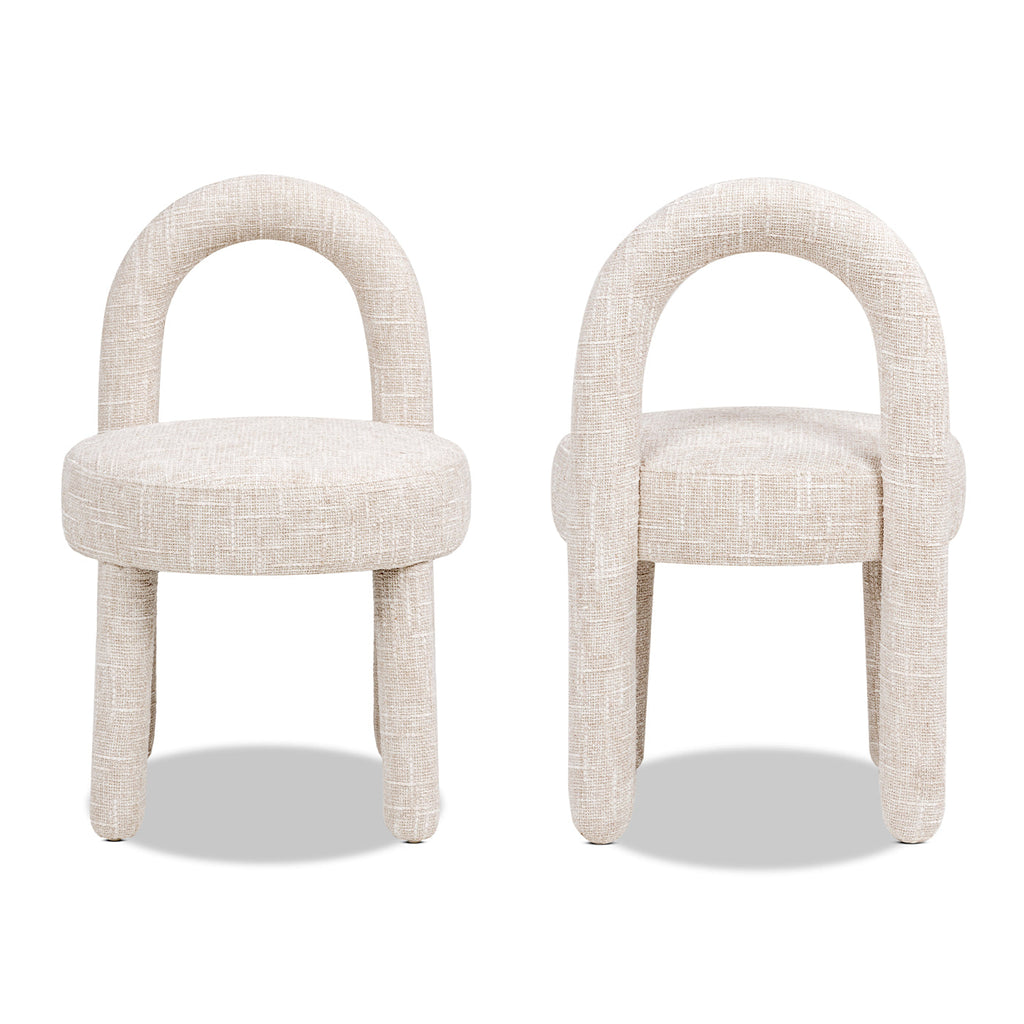 Penny Round Arched Fully Upholstered Dining Side Chair, Set of 2