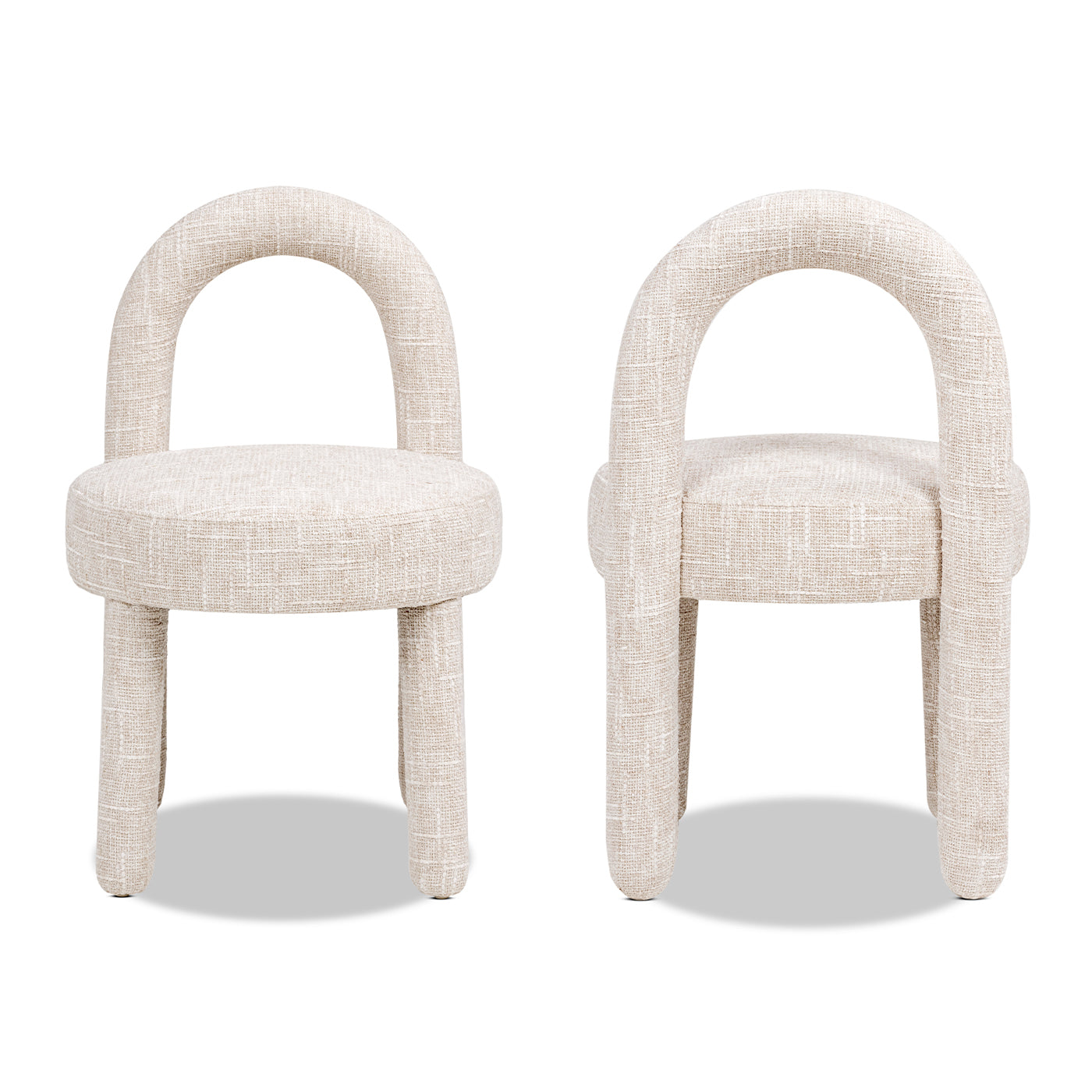 Penny Round Arched Fully Upholstered Dining Side Chair, Set of 2