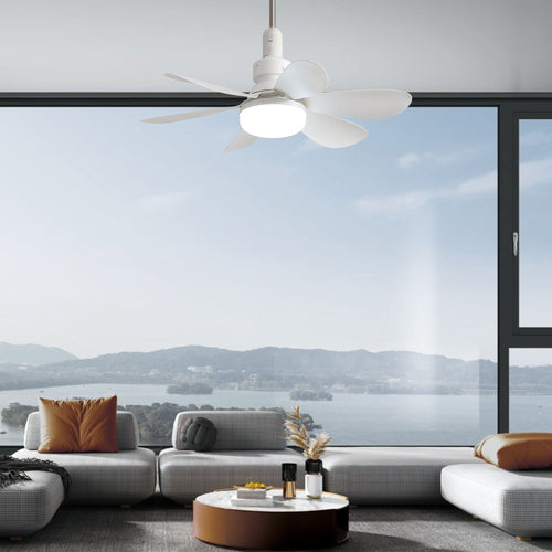 20-Inch Socket Fan Light Portable Ceiling Fan with Light and Remote