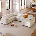 U_Style 120.8" Extra Large 7-Seater Modular Sectional Sofa