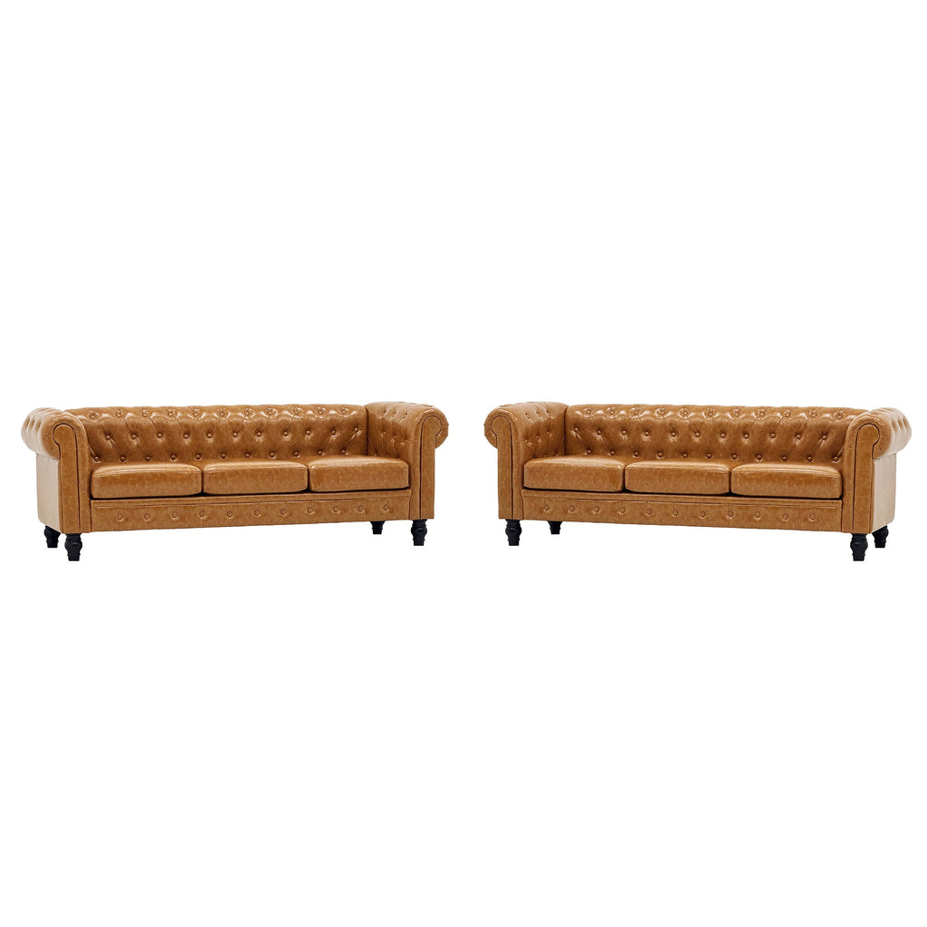 Elegant 2-Piece PU Sofa Set for Living Room