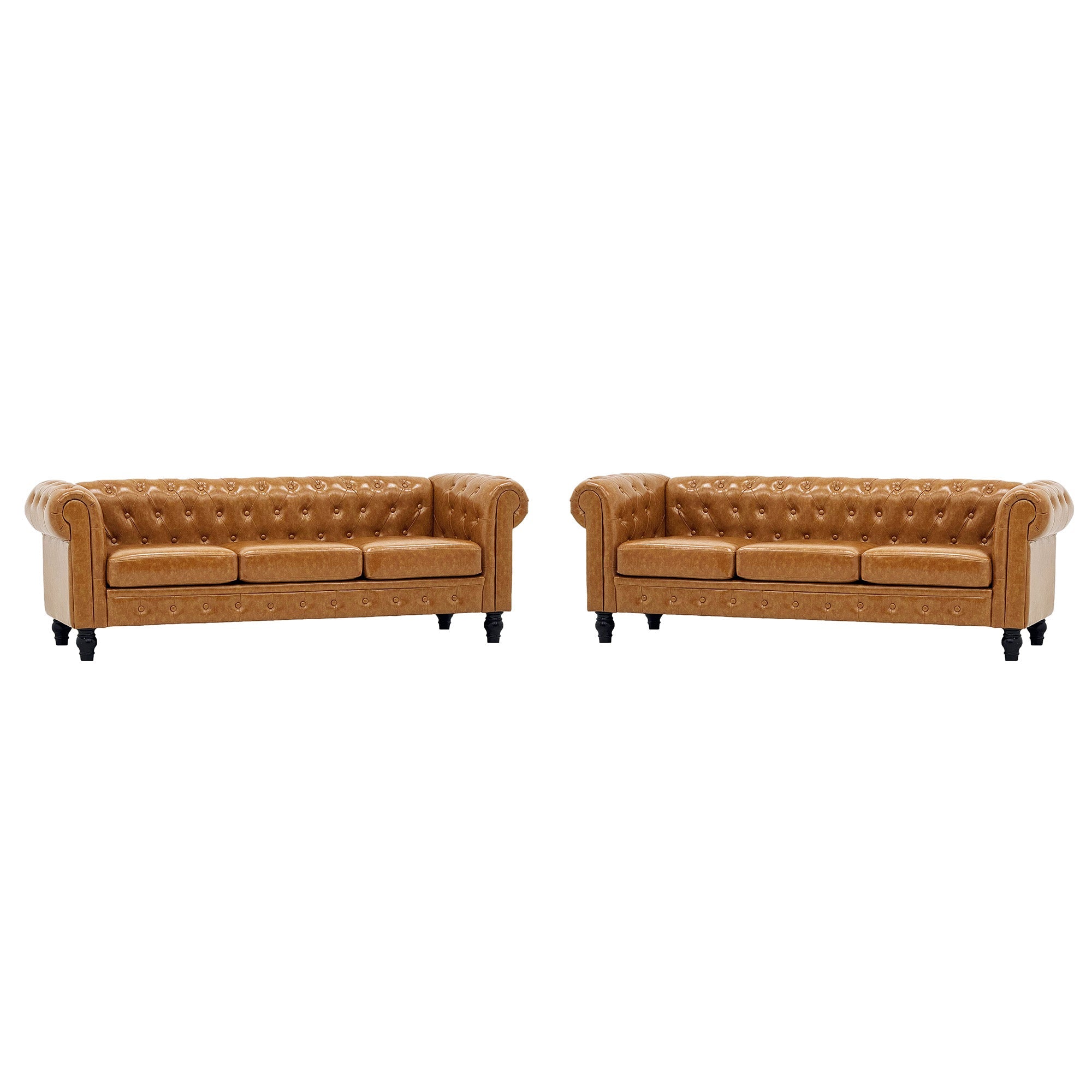 Elegant 2-Piece PU Sofa Set for Living Room