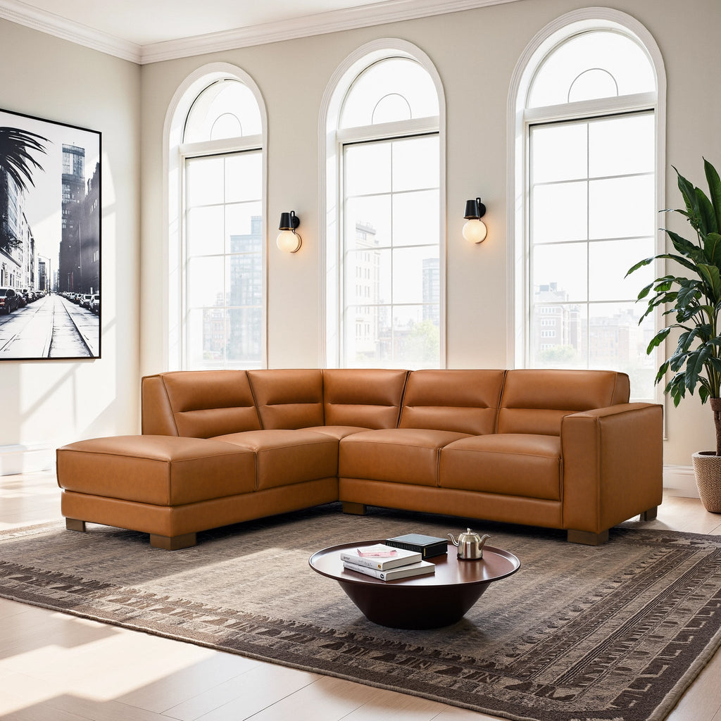 Muncie L-Shaped Sofa with Plush Cushions