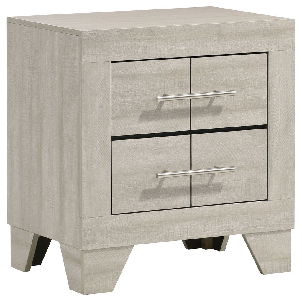 Strout - 4 Piece Queen Bedroom Set With Upholstered Headboard - Rustic