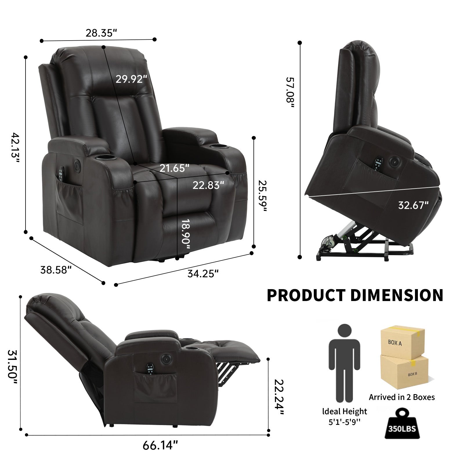 ComfortMax Infinite Position Power Lift Recliner Chair