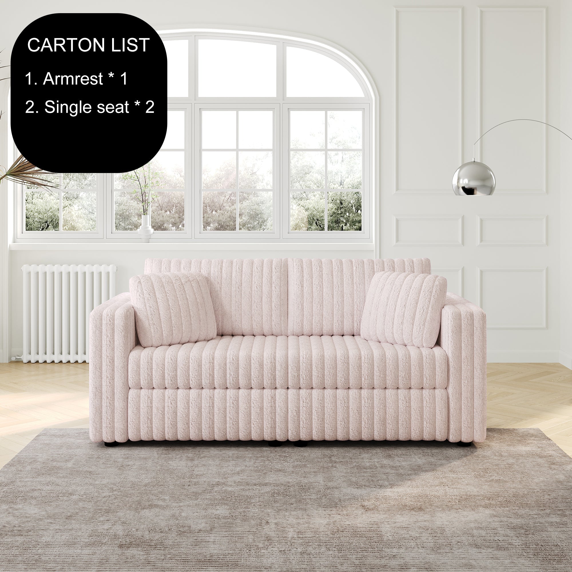75.6" Soft Modular 2-Person Sofa