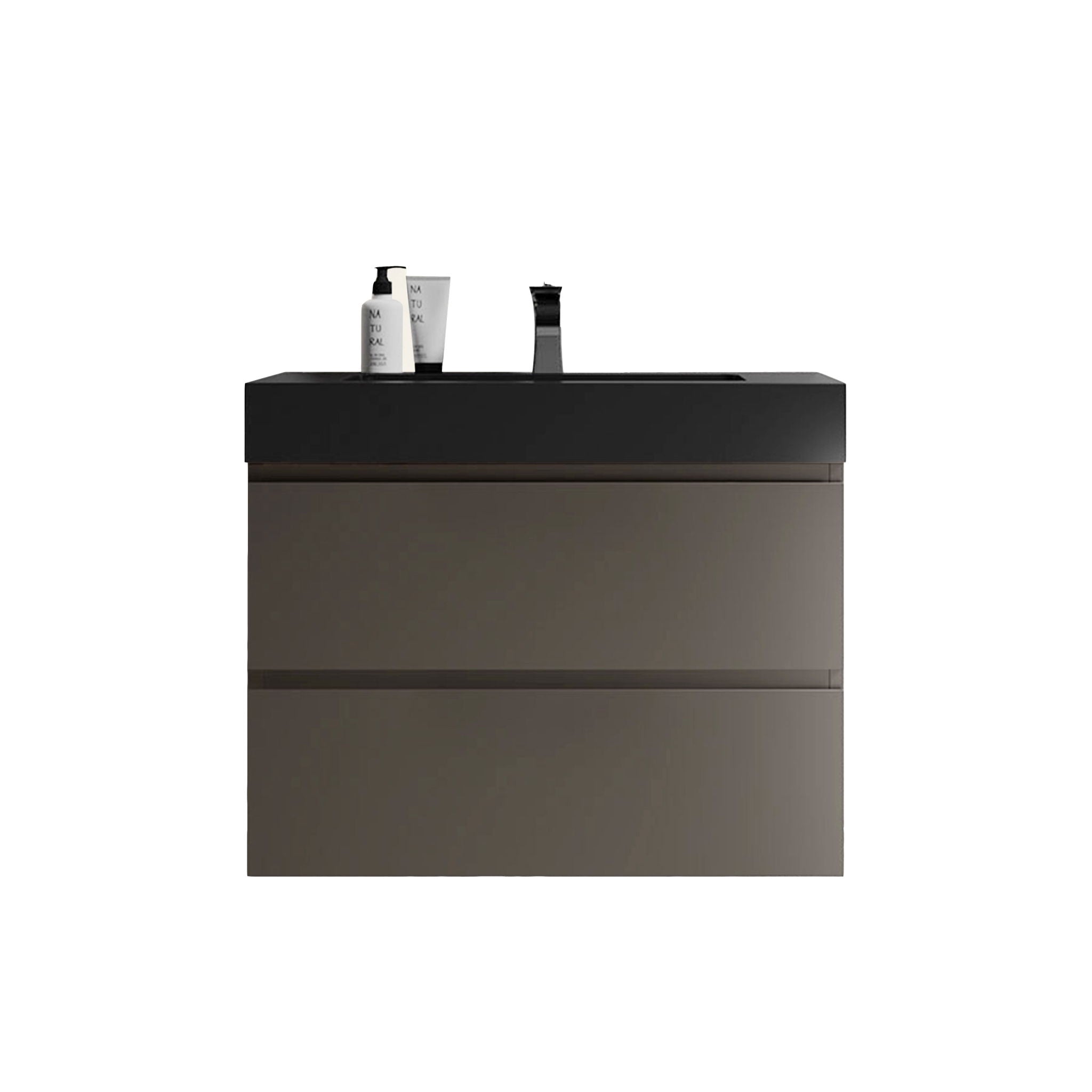 Alice - Bathroom Vanity With Sink, Large Storage Wall Mounted Floating Bathroom Vanity For Modern Bathroom, One-Piece Sink Basin Without Drain And Faucet