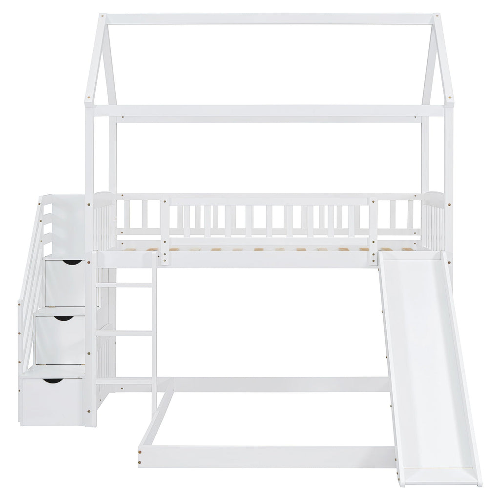 House Bunk Bed With Slide