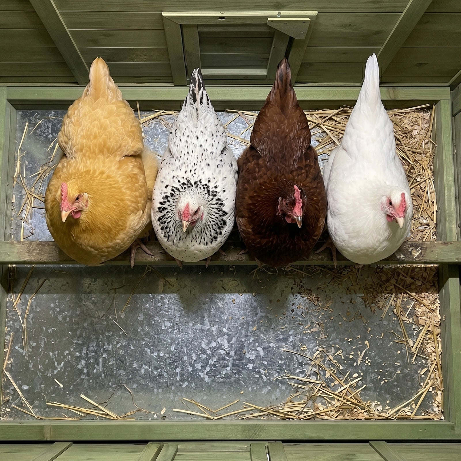 70" Large Wooden Chicken Coop with 2 Nesting Boxes and Waterproof Roof