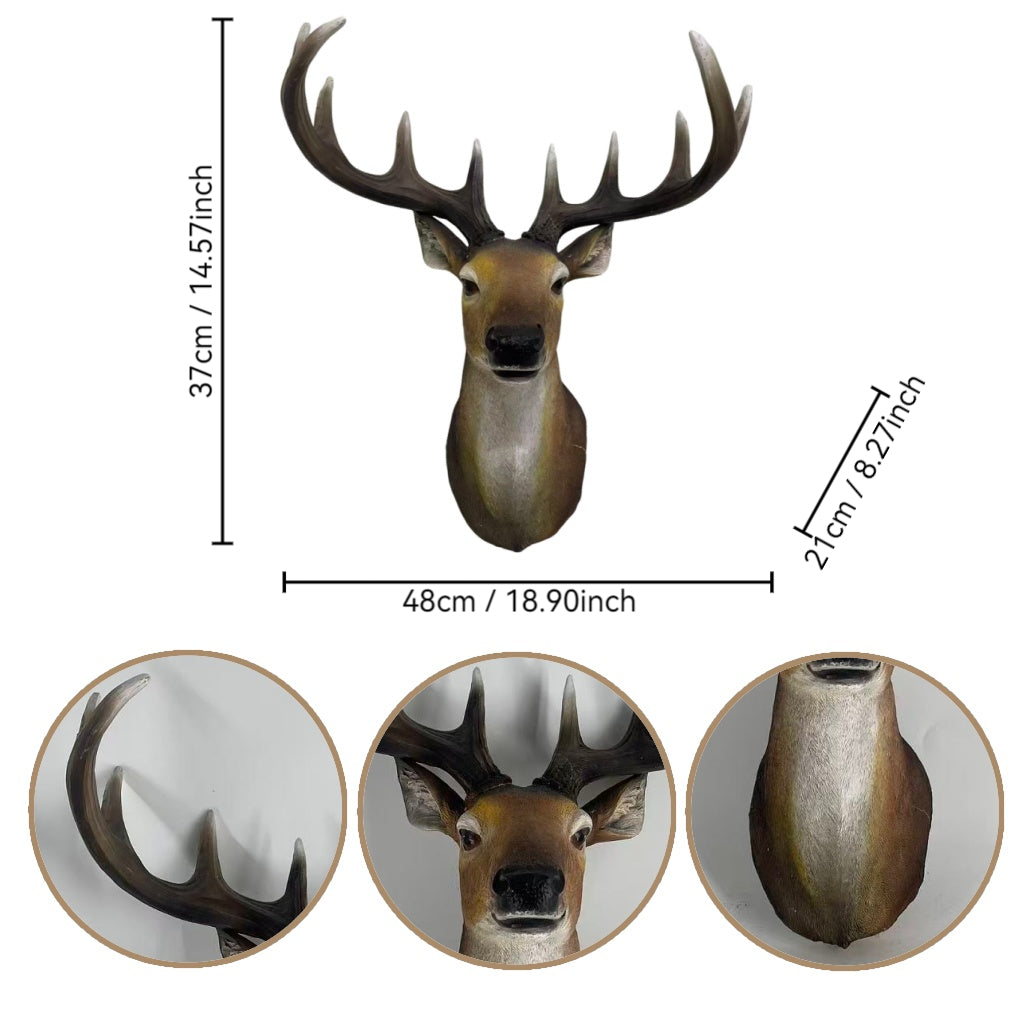 14.57" Wide Stag Head Wall Mount