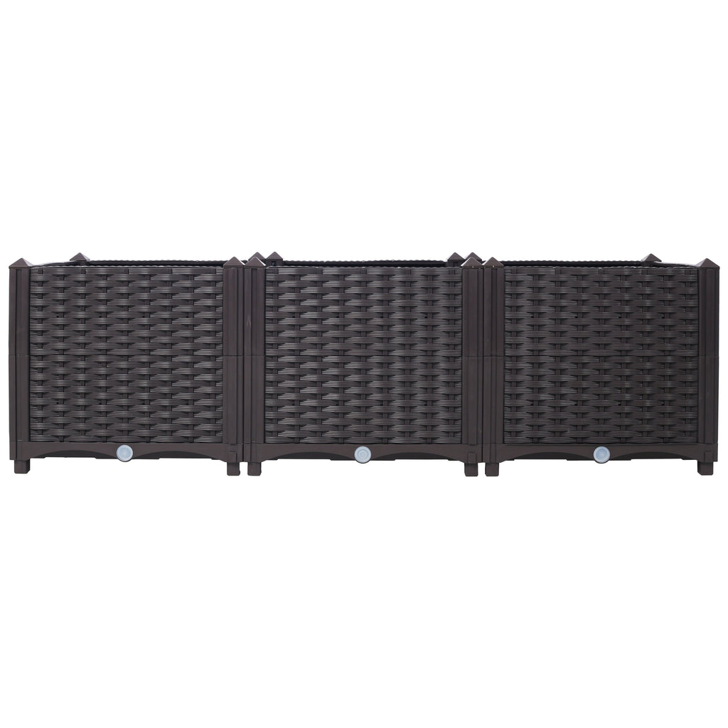 Deep Raised Garden Bed Plastic Planter Boxes