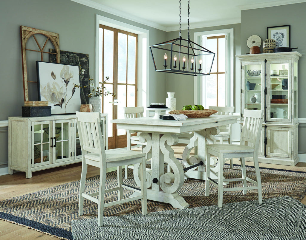 Bronwyn - Rectangular Counter Dining Table - Alabaster