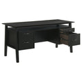 Goodson 64-inch 4-Drawer Double Pedestal Computer Desk Black
