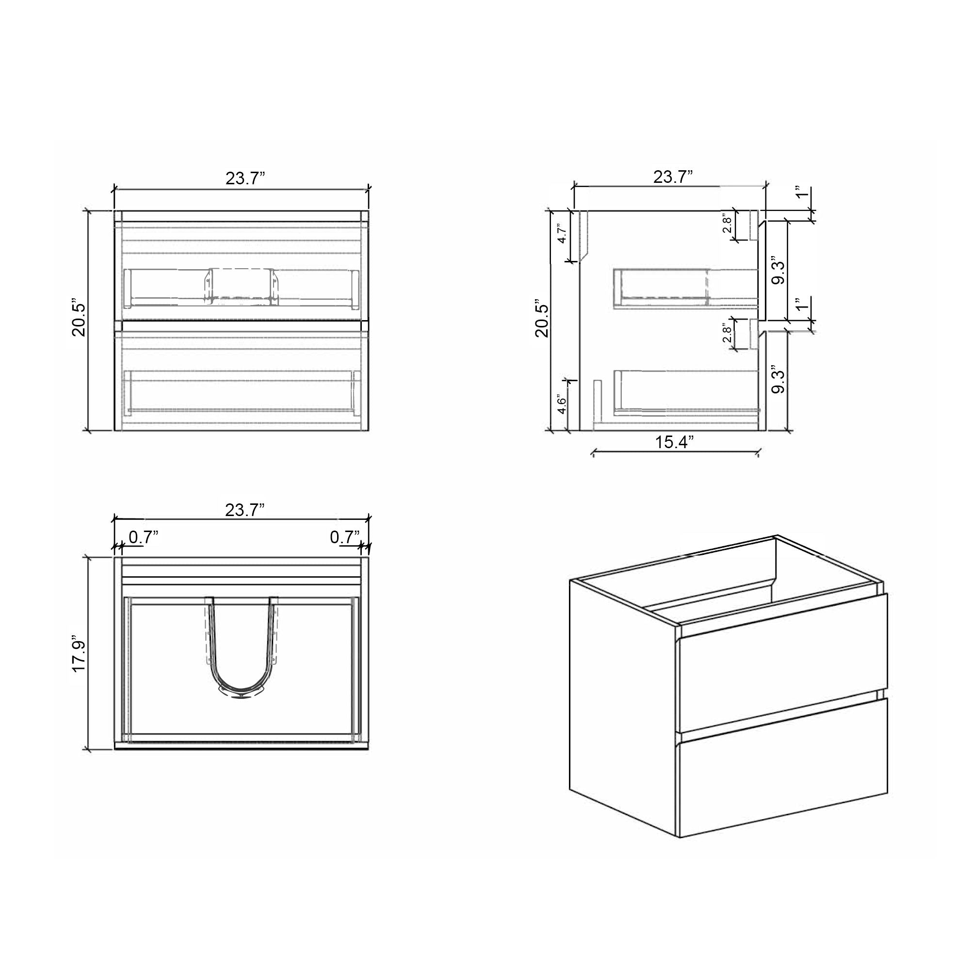 Alice Bathroom Vanity Wall Mounted With Sink